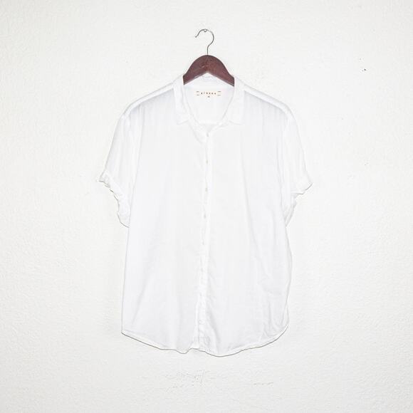 Xirena Women's White Channing Shirt cap sleeve size Medium - Picture 6 of 9
